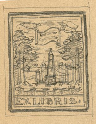 Васильев Валентин Михайлович. Лот из восьми линогравюр из цикла «По пушкинским местам» с приложением рукописного письма, адресованного автором М. Трухницому: